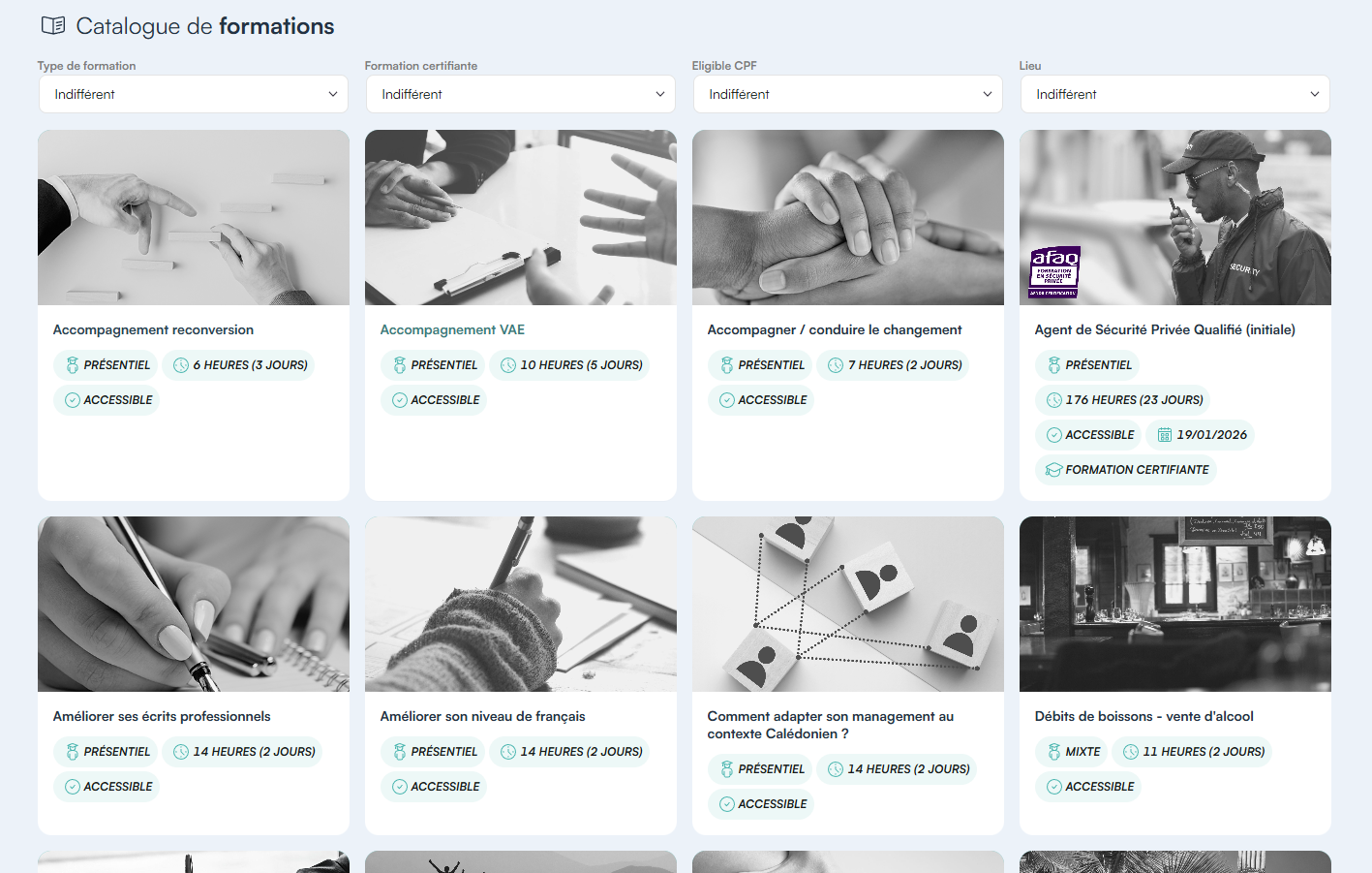 SEFOR - catalogue de formation en ligne
